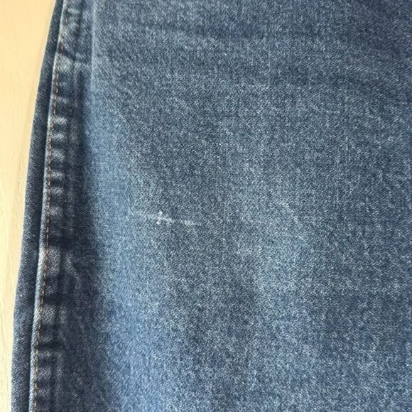 Wrangler 36x32 Mens Blue Denim Jeans 100% Cotton Straight Fit - Picture 3 of 10